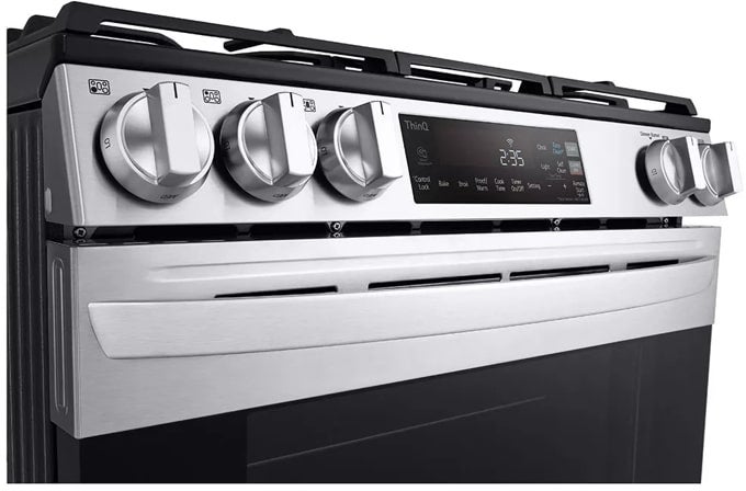 LG LSGL5831F 5.8 Cu. Ft. Slide-In Gas Range with 5 Burners: Sta...