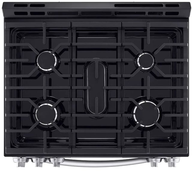 LG LSGL5831F 5.8 Cu. Ft. Slide-In Gas Range with 5 Burners: Sta...