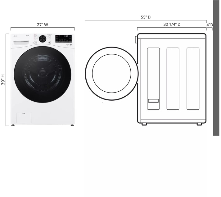 LG WM4080HWA White