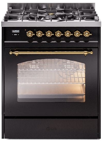 Glossy Black With Brass Trim, Lp