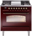 36 Inch Freestanding Dual Fuel Range with 6 Sealed Burners, 3.5 cu. ft. Oven Capacity, Storage Drawer, Quick Start, Soft Closing Door and Griddle