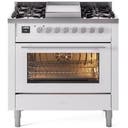 36 inch Dual Fuel Range Gas Burner Top and Electric Ovens