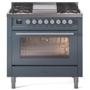 36 inch Dual Fuel Range Gas Burner Top and Electric Ovens
