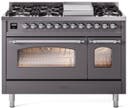 48 Inch Freestanding Dual Fuel Range with 8 Sealed Burners, 5.02 cu. ft. Total Capacity, Storage Drawer, and Griddle