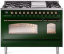 48 Inch Freestanding Dual Fuel Range with 8 Sealed Burners, 5.02 cu. ft. Total Capacity, Storage Drawer, and Griddle