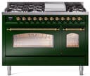 48 Inch Freestanding Dual Fuel Range with 8 Sealed Burners, 5.02 cu. ft. Total Capacity, Storage Drawer, and Griddle