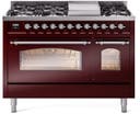 48 Inch Freestanding Dual Fuel Range with 8 Sealed Burners, 5.02 cu. ft. Total Capacity, Storage Drawer, and Griddle