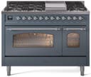 48 Inch Freestanding Dual Fuel Range with 8 Sealed Burners, 5.02 cu. ft. Total Capacity, Storage Drawer, and Griddle