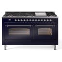 60 Inch Freestanding Dual Fuel Range with 9 Sealed Burners, 5.8 cu. ft. Total Capacity, Storage Drawer, and Griddle
