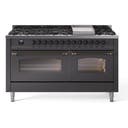 60 Inch Freestanding Dual Fuel Range with 9 Sealed Burners, 5.8 cu. ft. Total Capacity, Storage Drawer, and Griddle