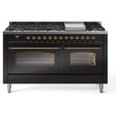 60 Inch Freestanding Dual Fuel Range with 9 Sealed Burners, 5.8 cu. ft. Total Capacity, Storage Drawer, and Griddle