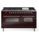 60 Inch Freestanding Dual Fuel Range with 9 Sealed Burners, 5.8 cu. ft. Total Capacity, Storage Drawer, and Griddle