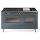 60 Inch Freestanding Dual Fuel Range with 9 Sealed Burners, 5.8 cu. ft. Total Capacity, Storage Drawer, and Griddle