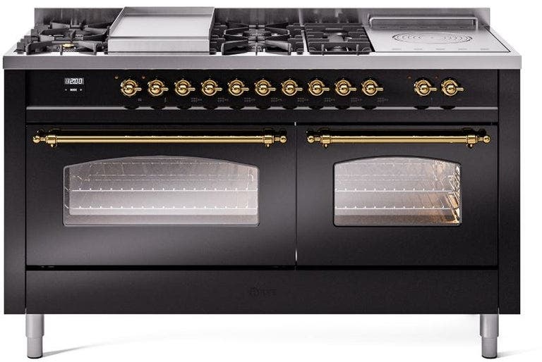 Glossy Black With Brass Trim, Lp