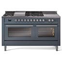 60 inch Dual Fuel Range Gas Burner Top and Electric Ovens