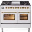 40 Inch Freestanding Dual Fuel Range with 6 Sealed Burners, 4.3 cu. ft. Total Capacity, Storage Drawer, and Griddle
