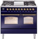 40 Inch Freestanding Dual Fuel Range with 6 Sealed Burners, 4.3 cu. ft. Total Capacity, Storage Drawer, and Griddle