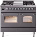 40 Inch Freestanding Dual Fuel Range with 6 Sealed Burners, 4.3 cu. ft. Total Capacity, Storage Drawer, and Griddle