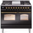 40 Inch Freestanding Dual Fuel Range with 6 Sealed Burners, 4.3 cu. ft. Total Capacity, Storage Drawer, and Griddle