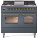 40 Inch Freestanding Dual Fuel Range with 6 Sealed Burners, 4.3 cu. ft. Total Capacity, Storage Drawer, and Griddle