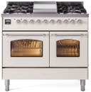 40 Inch Freestanding Dual Fuel Range with 6 Sealed Burners, 4.3 cu. ft. Total Capacity, Storage Drawer, and Griddle