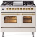 40 Inch Freestanding Dual Fuel Range with 6 Sealed Burners, 4.3 cu. ft. Total Capacity, Storage Drawer, and Griddle