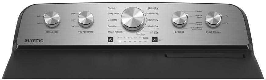 Maytag MED5430PBK 29 Inch Front Load Electric Dryer Volcano Black