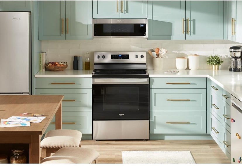 Whirlpool WFES3530RS 30 Inch Freestanding Electric Range with 4 Element...