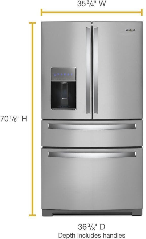 Whirlpool WRMF7736PZ Fingerprint-Resistant Stainless Steel