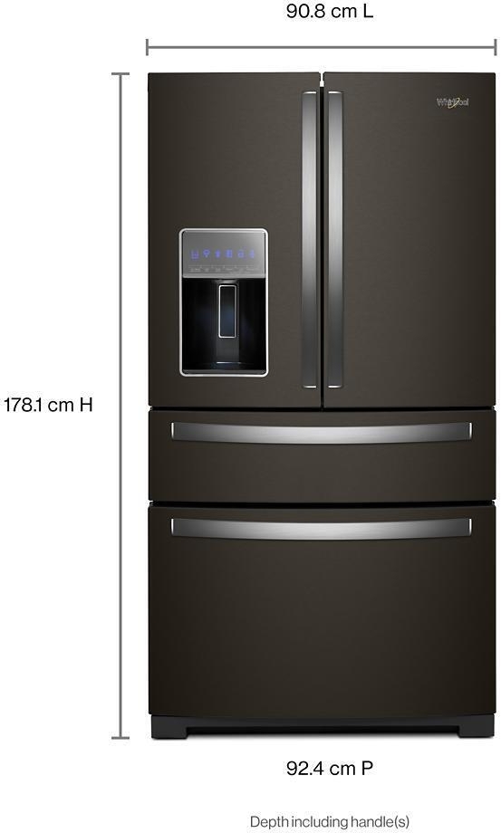 Whirlpool WRMF7736PV Fingerprint Resistant Black Stainless Steel