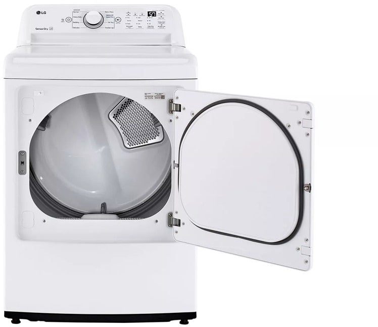 LG DLE7000W 27 Inch Electric Dryer with 8 Dry Cycles: White