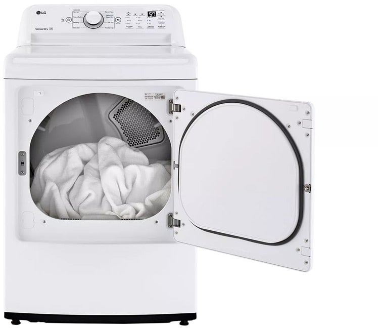 LG DLE7000W 27 Inch Electric Dryer with 8 Dry Cycles: White