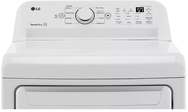 LG DLE7000W 27 Inch Electric Dryer with 8 Dry Cycles: White