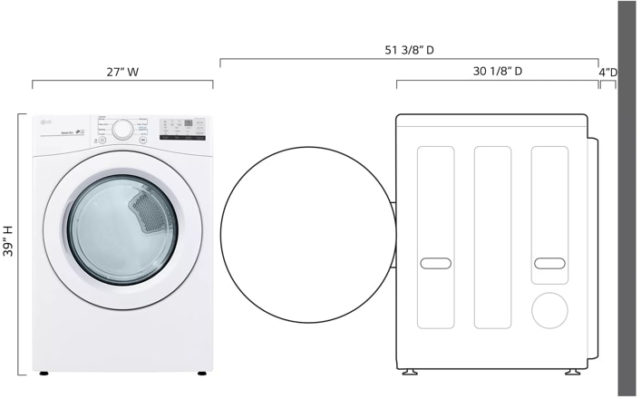 LG DLG3471W White