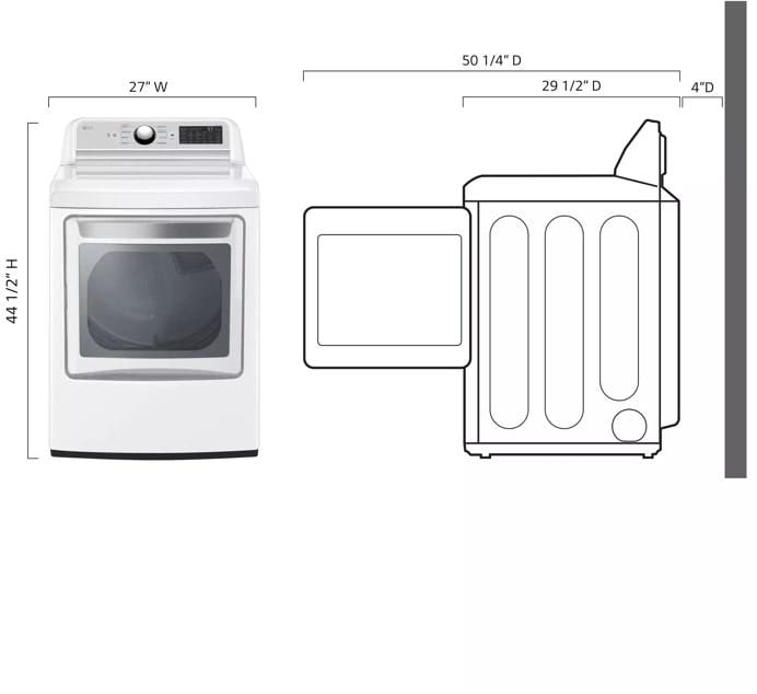 LG DLG7401WE White