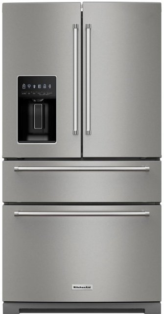 KitchenAid French Door Fridge (KRMF536RPS) - PrintShield Stainless KitchenAid French Door Fridge (KRMF536RPS) - PrintShield Stainless
