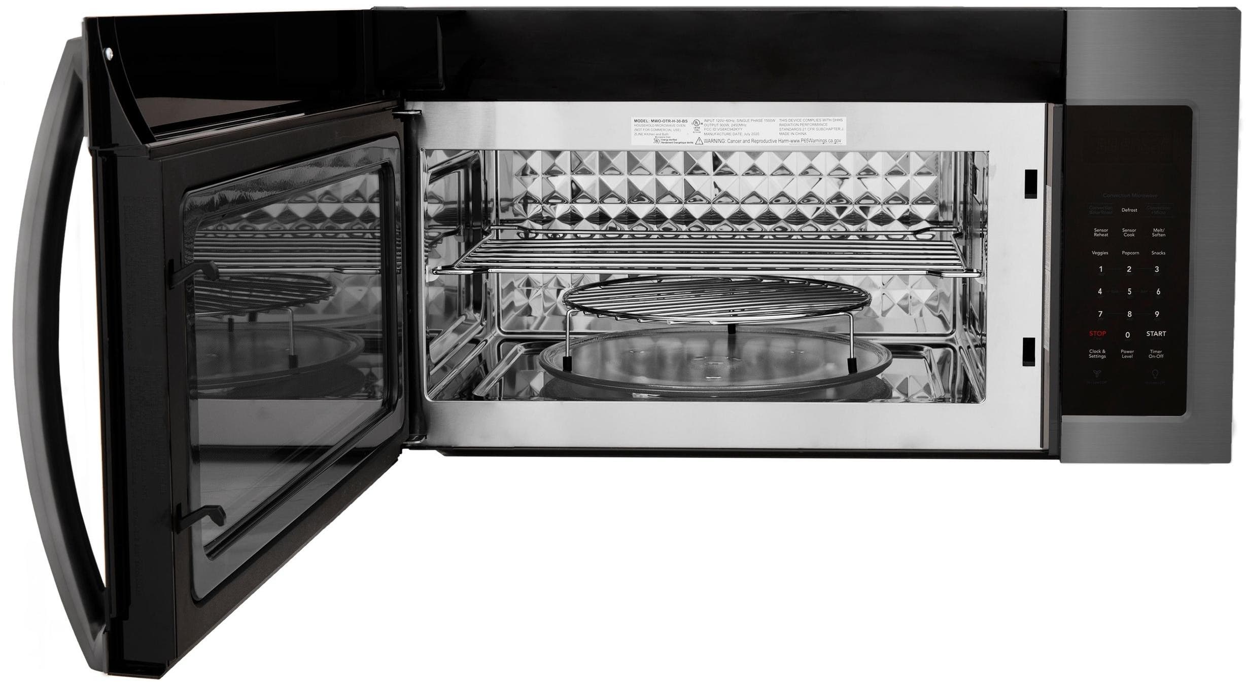 Zline MWOOTR30BS Black Stainless Steel
