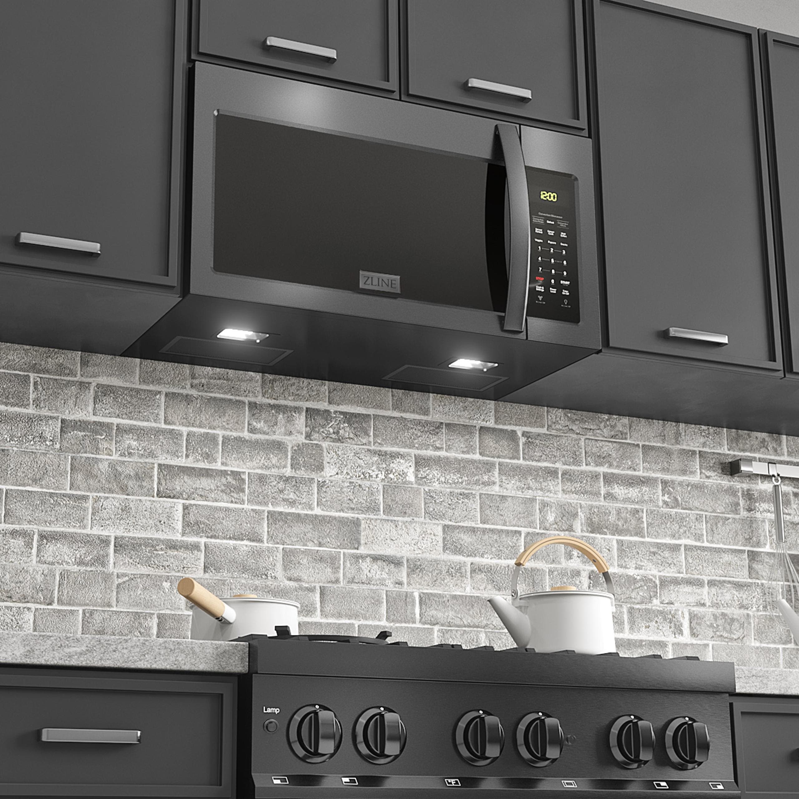 Zline MWOOTR30BS Black Stainless Steel