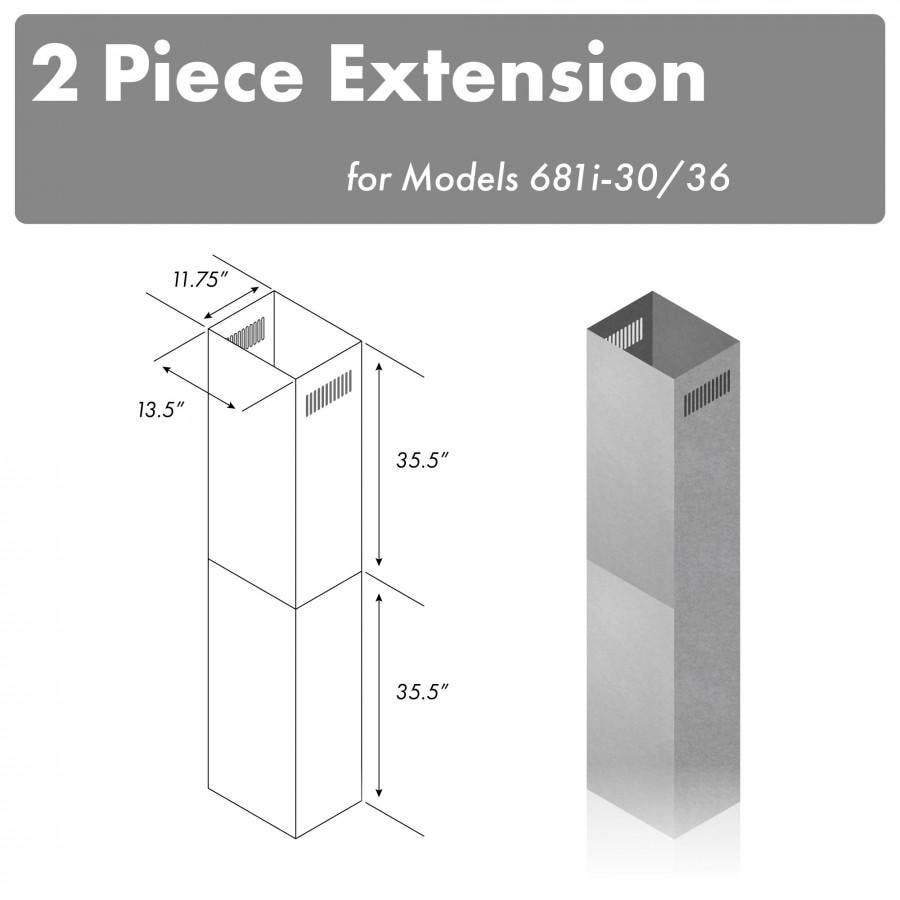 Zline 2PCEXT6814248 Stainless Steel