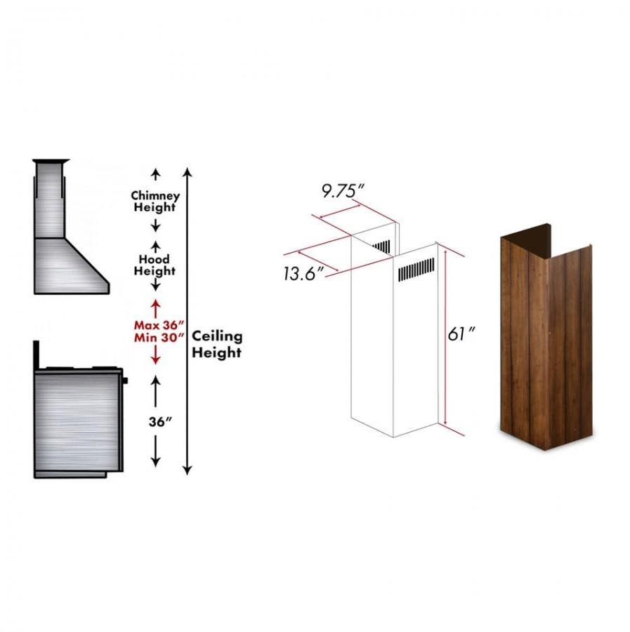 Zline KPLLE Distressed Wood