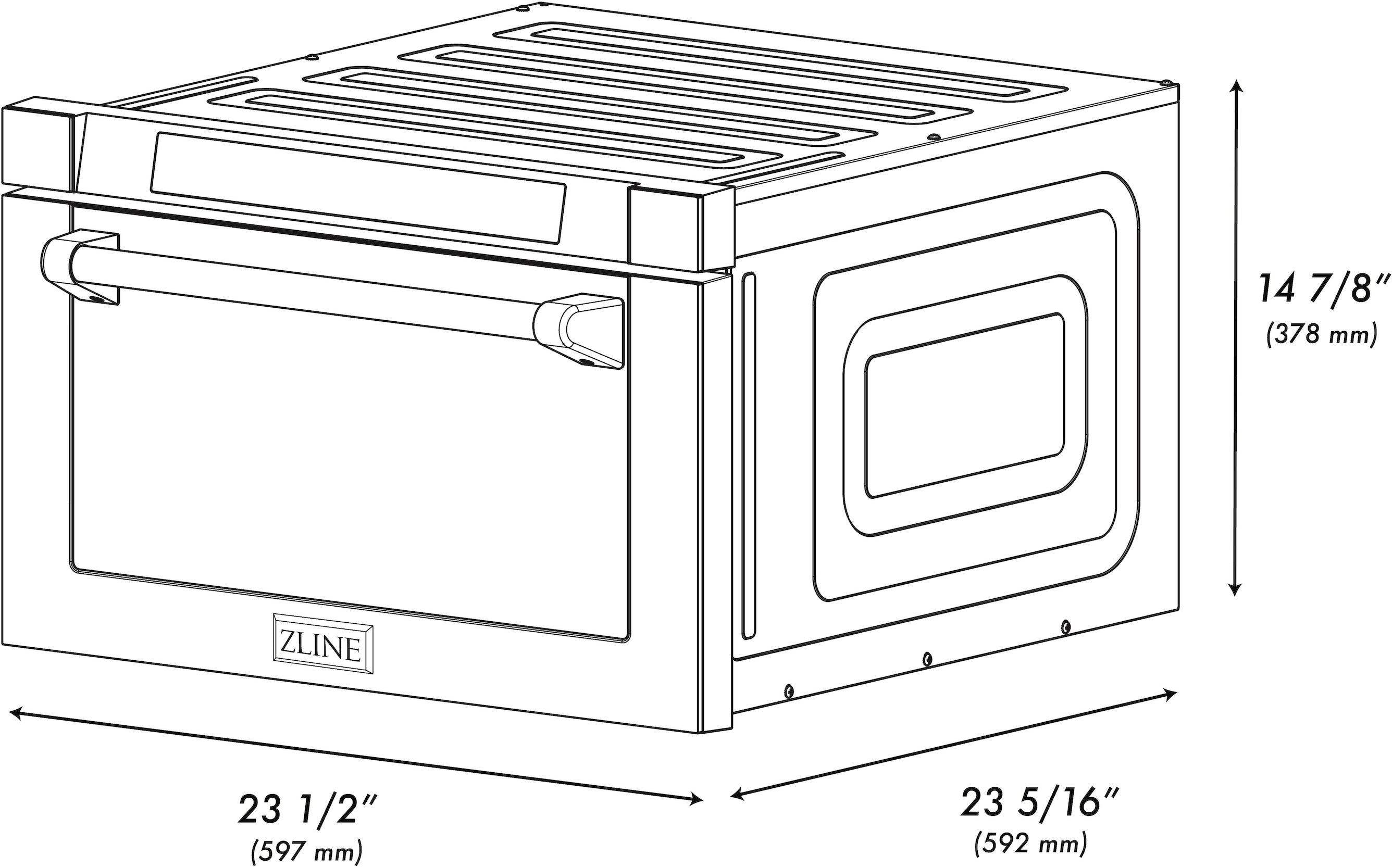 Zline MWD1BSH Black Stainless Steel