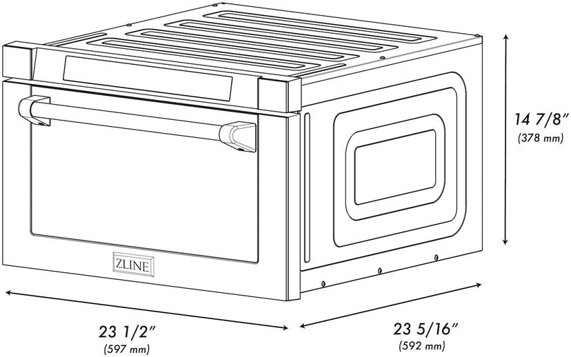 Zline MWD1H 24 Inch 1.2 cu. ft. Built-in Microwave Drawer with...