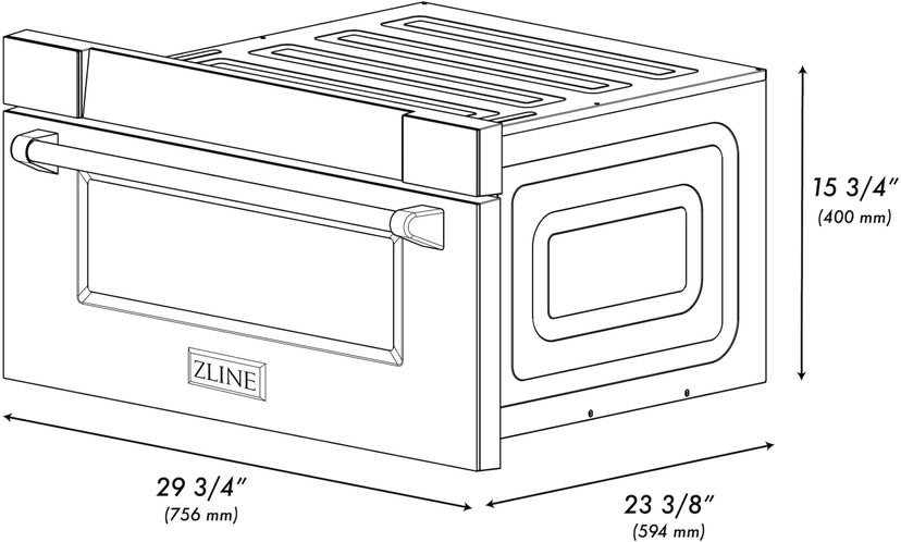 Zline MWD30BS 30 Inch 1.2 cu. ft. Built-in Microwave Drawer: Bla...