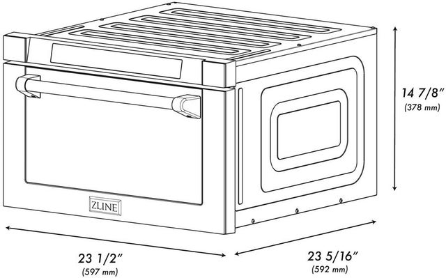 Zline MWDZ1BSHCB Autograph Edition 24 Inch 1.2 cu. ft. Built-in Mic...