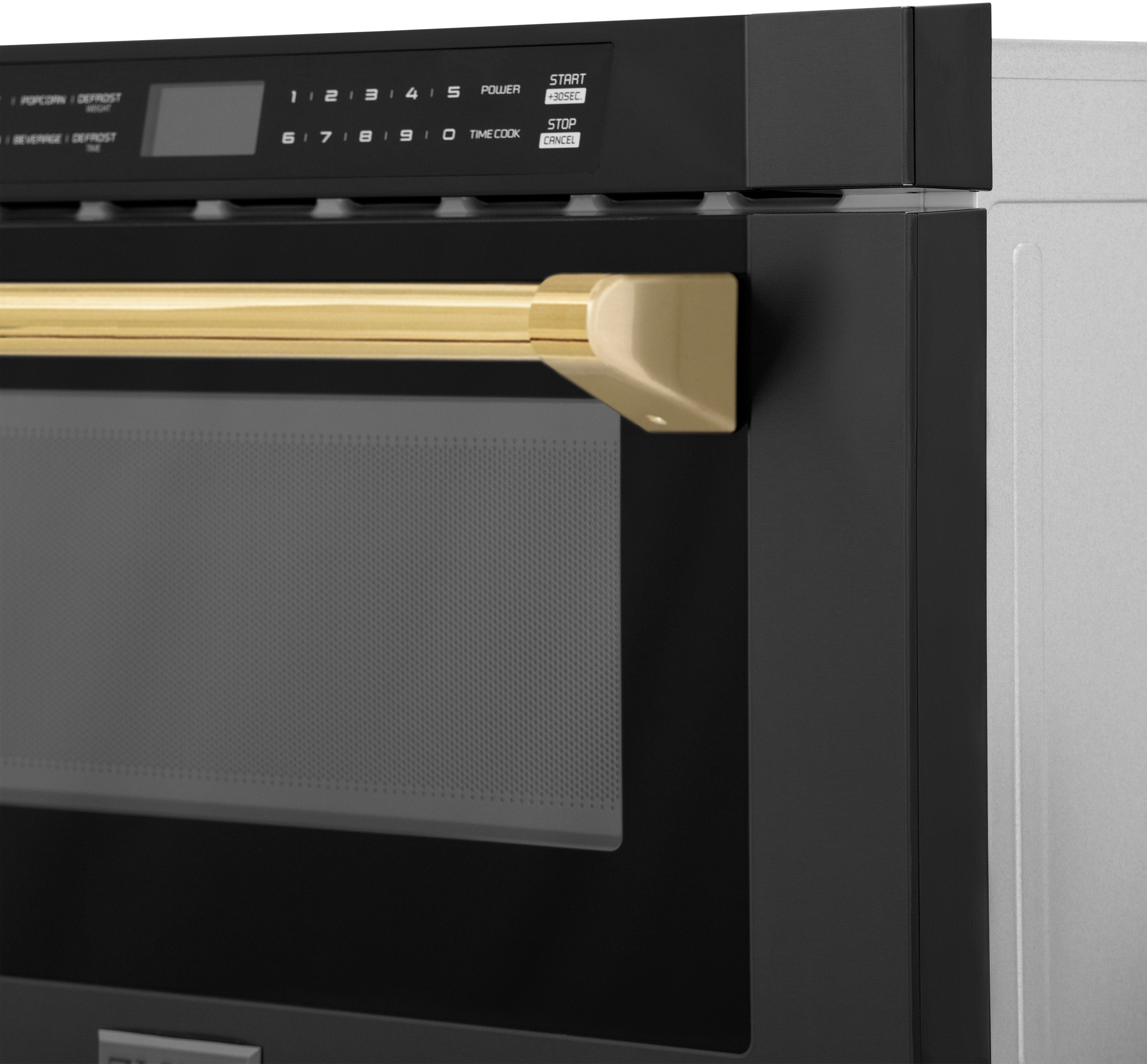 Zline MWDZ1BSHG Black Stainless Steel Polished Gold Accents