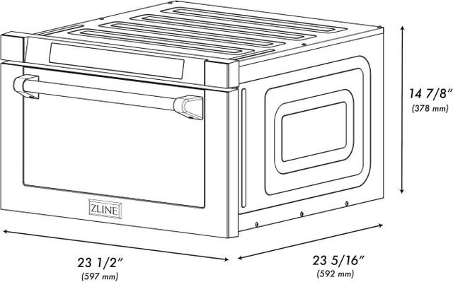 Zline MWDZ1BSHG Autograph Edition 24 Inch 1.2 cu. ft. Built-in Mic...