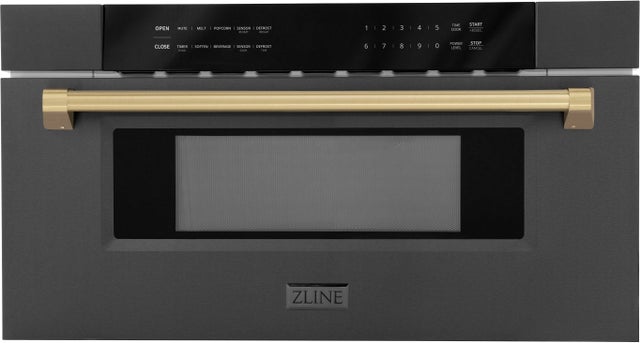 Zline MWDZ30BSCB Built-In Microwave Drawer: Black Stainless Steel, ...