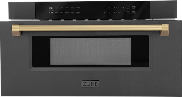 Zline MWDZ30BSCB Built-In Microwave Drawer: Black Stainless Steel, ...