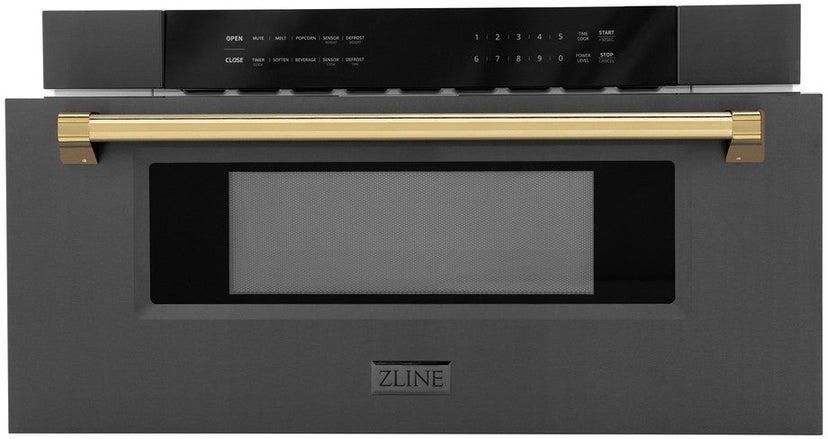 Zline MWDZ30BSG Built-In Microwave Drawer: Black Stainless Steel