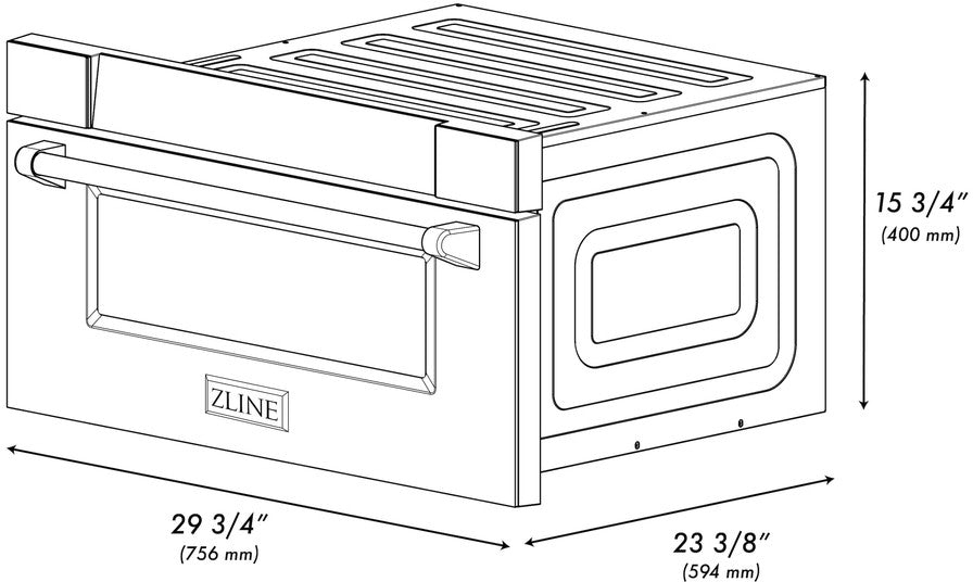 Zline MWDZ30BSG Black Stainless Steel